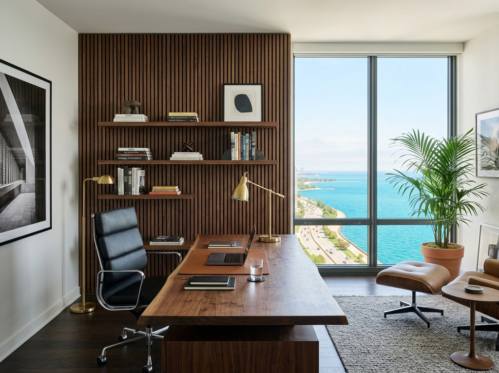 Manhattan XL Walnut Acoustic Wall Panel — 106 × 43 in (270 × 110 cm)