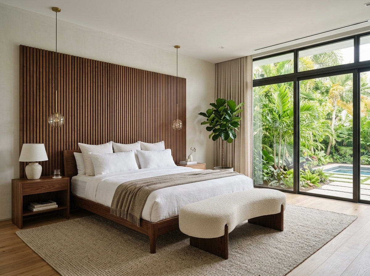 Manhattan XL Walnut Acoustic Wall Panel — 106 × 43 in (270 × 110 cm)