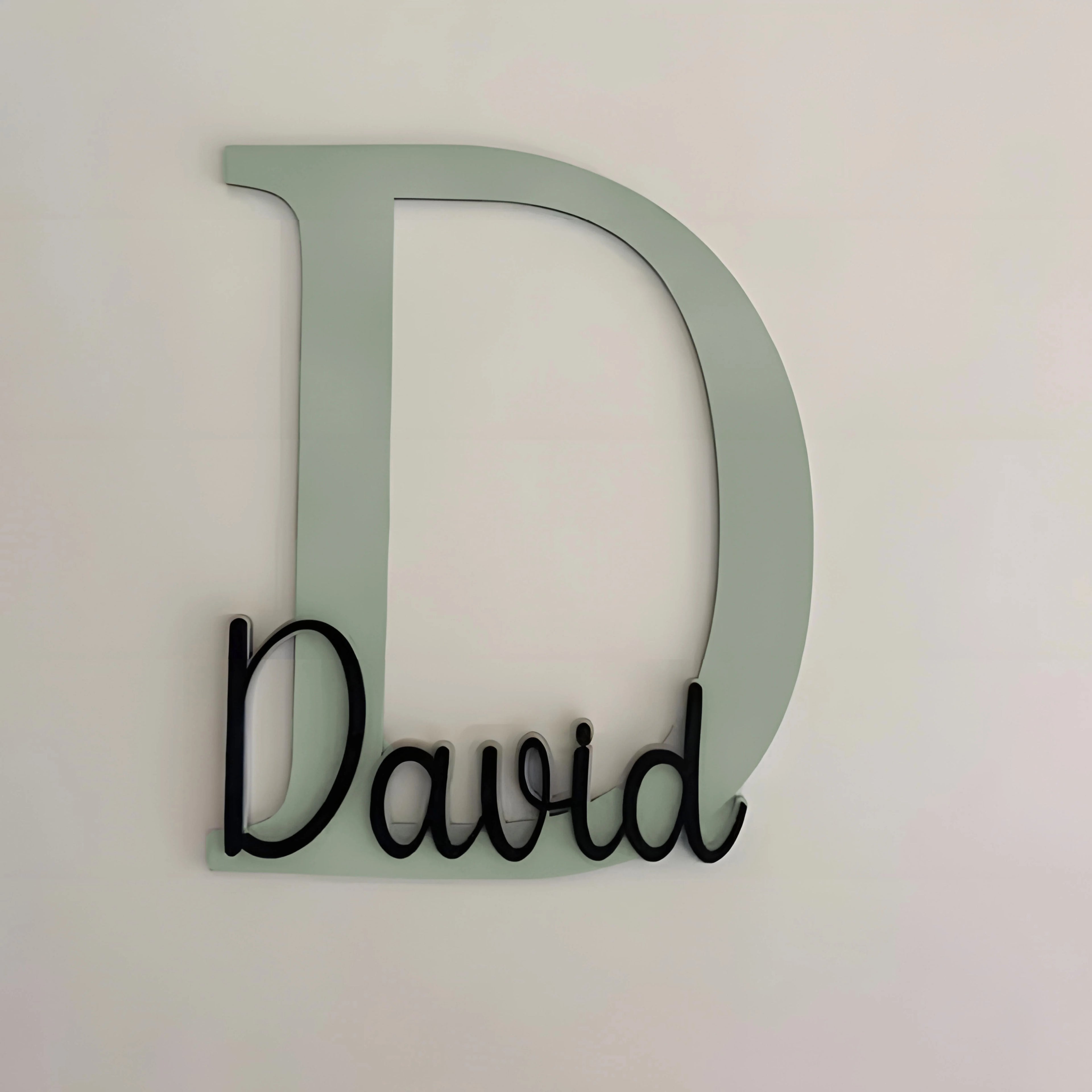 Wooden Name Plate for Children's Room - Customized Door Sign with Baby's Name Ideal Gift for Birth Baptism Wall Decor