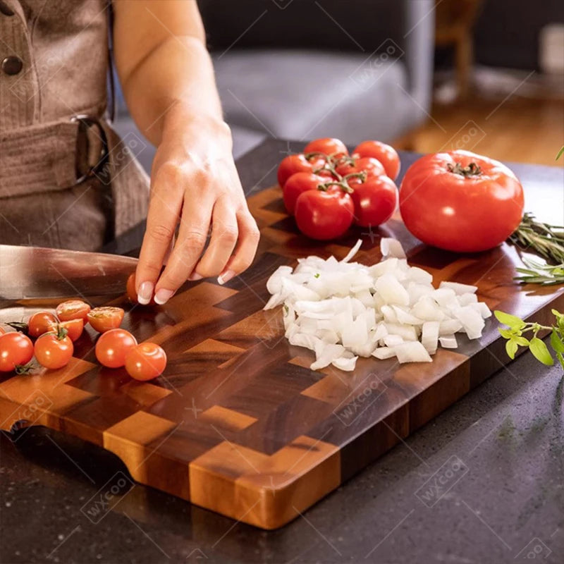 WXCOO Wood Cutting Board Double-sided Kitchen Chopping Boards Fruit Vegetables for Chopping and Slicing