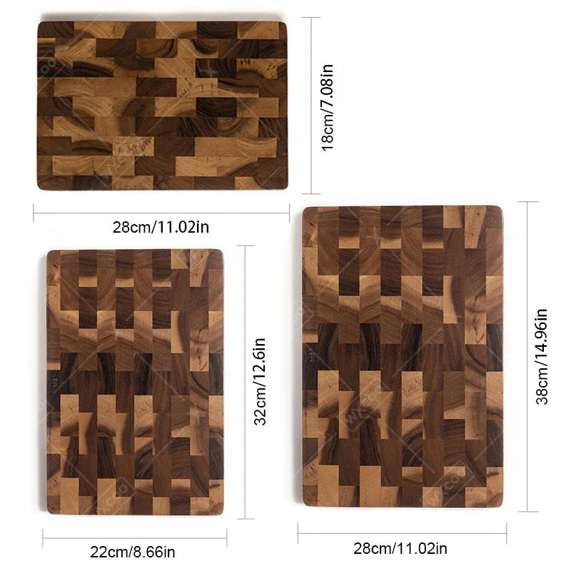 WXCOO Wood Cutting Board Double-sided Kitchen Chopping Boards Fruit Vegetables for Chopping and Slicing