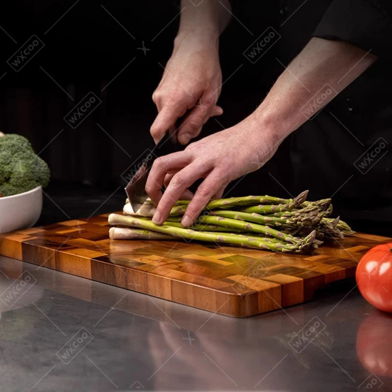 WXCOO Wood Cutting Board Double-sided Kitchen Chopping Boards Fruit Vegetables for Chopping and Slicing