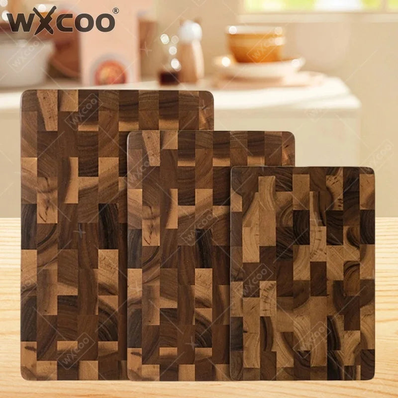 WXCOO Wood Cutting Board Double-sided Kitchen Chopping Boards Fruit Vegetables for Chopping and Slicing